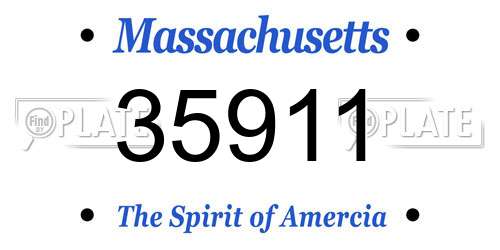 35911 Massachusetts License Plate