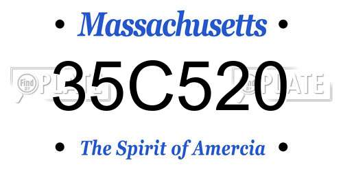 35C520 Massachusetts License Plate