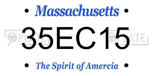 35EC15 Massachusetts License Plate