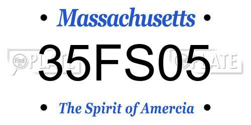 35FS05 Massachusetts License Plate