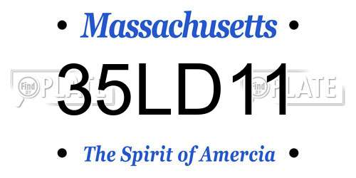 35LD11 Massachusetts License Plate