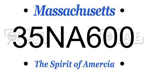 35NA600 Massachusetts License Plate