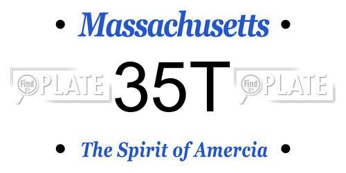 35T Massachusetts License Plate
