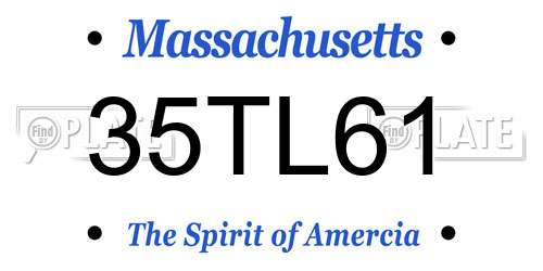 35TL61 Massachusetts License Plate