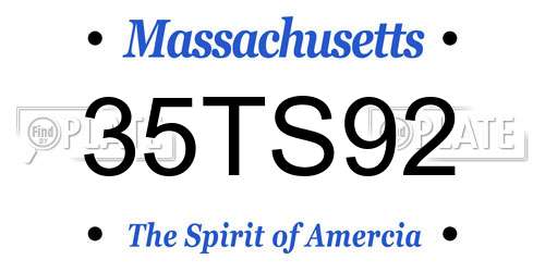 35TS92 Massachusetts License Plate