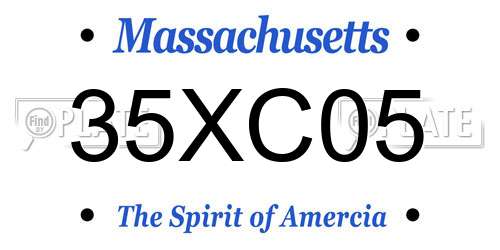 35XC05 Massachusetts License Plate