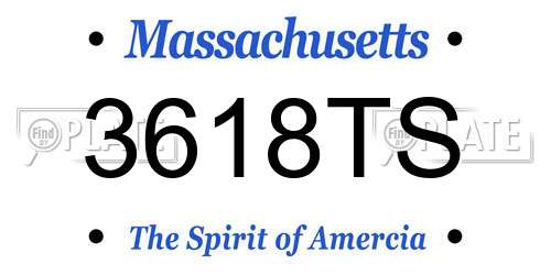3618TS Massachusetts License Plate