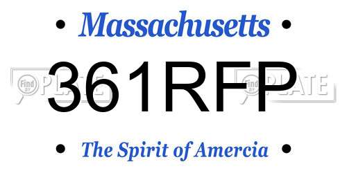 361RFP Massachusetts License Plate