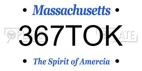 367TOK Massachusetts License Plate
