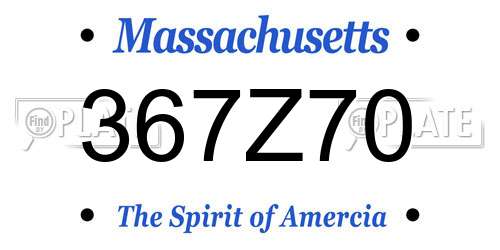 367Z70 Massachusetts License Plate