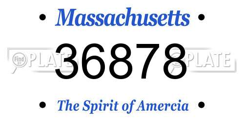 36878 Massachusetts License Plate