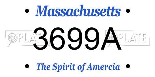 3699A Massachusetts License Plate