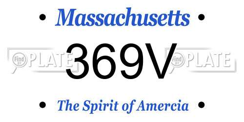 369V Massachusetts License Plate
