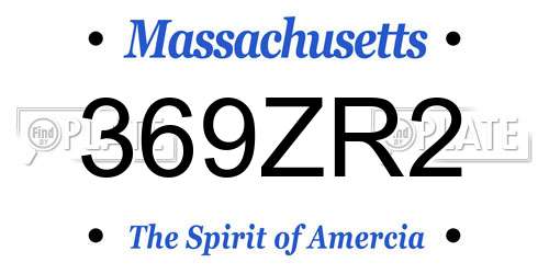 369ZR2 Massachusetts License Plate