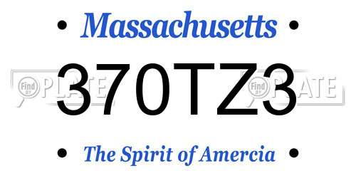 370TZ3 Massachusetts License Plate