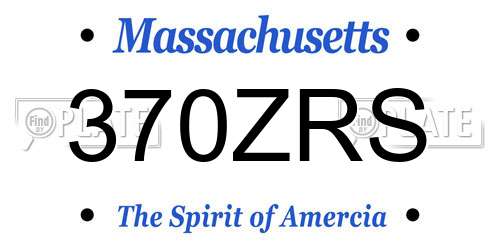 370ZRS Massachusetts License Plate