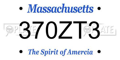 370ZT3 Massachusetts License Plate