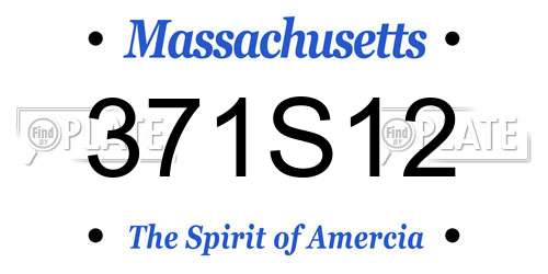 371S12 Massachusetts License Plate