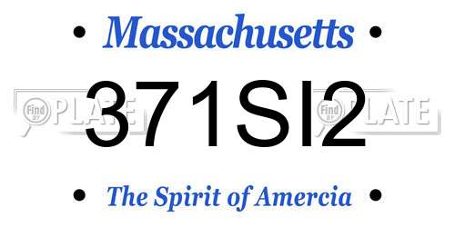 371SI2 Massachusetts License Plate