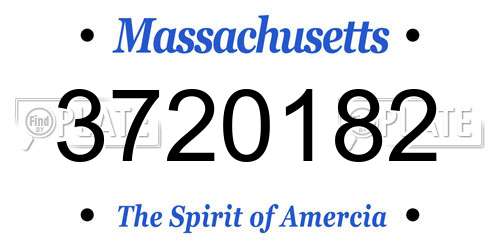 3720182 Massachusetts License Plate