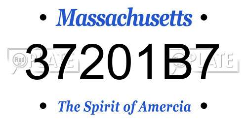 37201B7 Massachusetts License Plate
