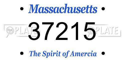 37215 Massachusetts License Plate