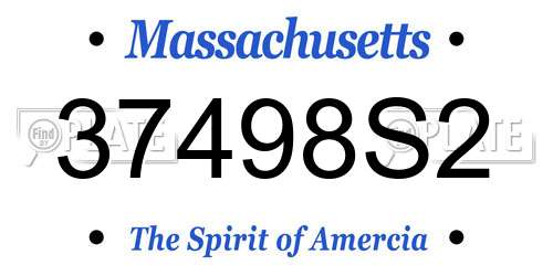 37498S2 Massachusetts License Plate
