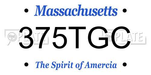 375TGC Massachusetts License Plate