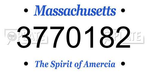 3770182 Massachusetts License Plate