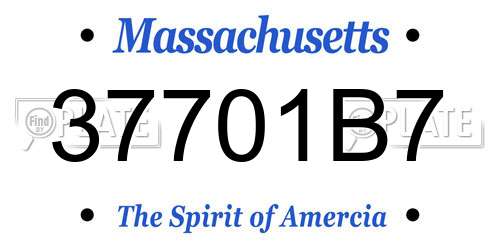 37701B7 Massachusetts License Plate