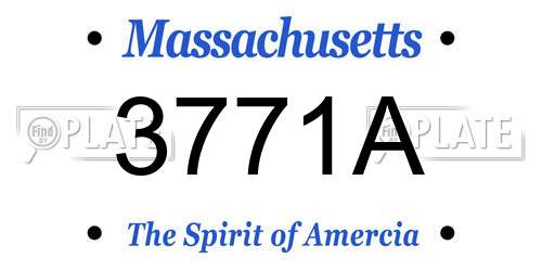 3771A Massachusetts License Plate