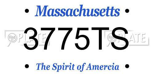 3775TS Massachusetts License Plate