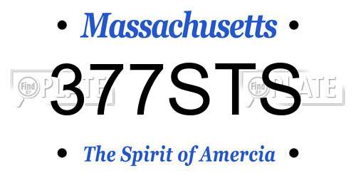 377STS Massachusetts License Plate