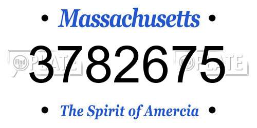 3782675 Massachusetts License Plate