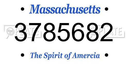 3785682 Massachusetts License Plate