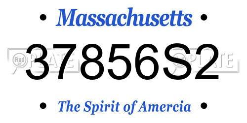 37856S2 Massachusetts License Plate