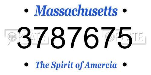 3787675 Massachusetts License Plate