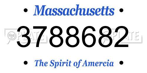 3788682 Massachusetts License Plate