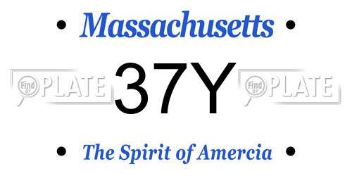 37Y Massachusetts License Plate