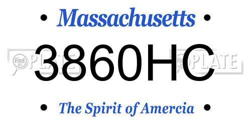 3860HC Massachusetts License Plate