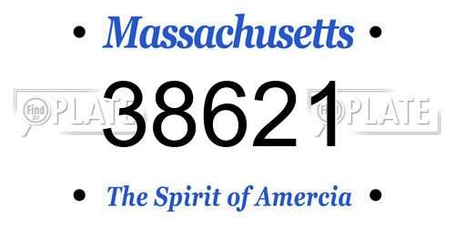 38621 Massachusetts License Plate