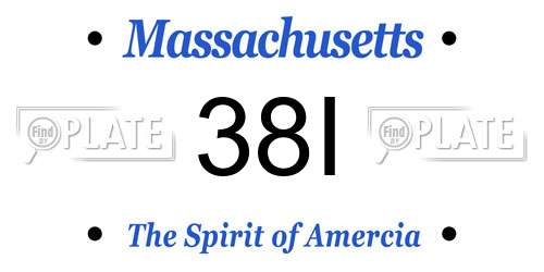 38I Massachusetts License Plate