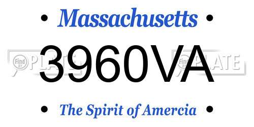 3960VA Massachusetts License Plate