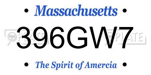 396GW7 Massachusetts License Plate