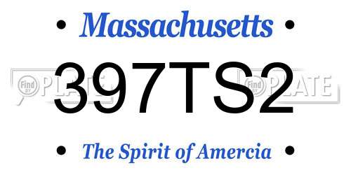 397TS2 Massachusetts License Plate