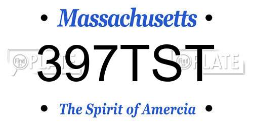 397TST Massachusetts License Plate