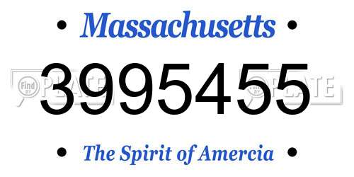 3995455 Massachusetts License Plate