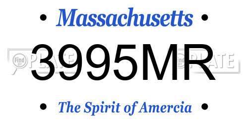 3995MR Massachusetts License Plate