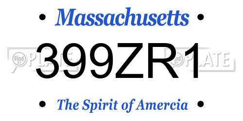 399ZR1 Massachusetts License Plate