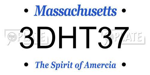 3DHT37 Massachusetts License Plate